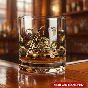 Love Fishing - Personalized Fishing Whiskey Glass