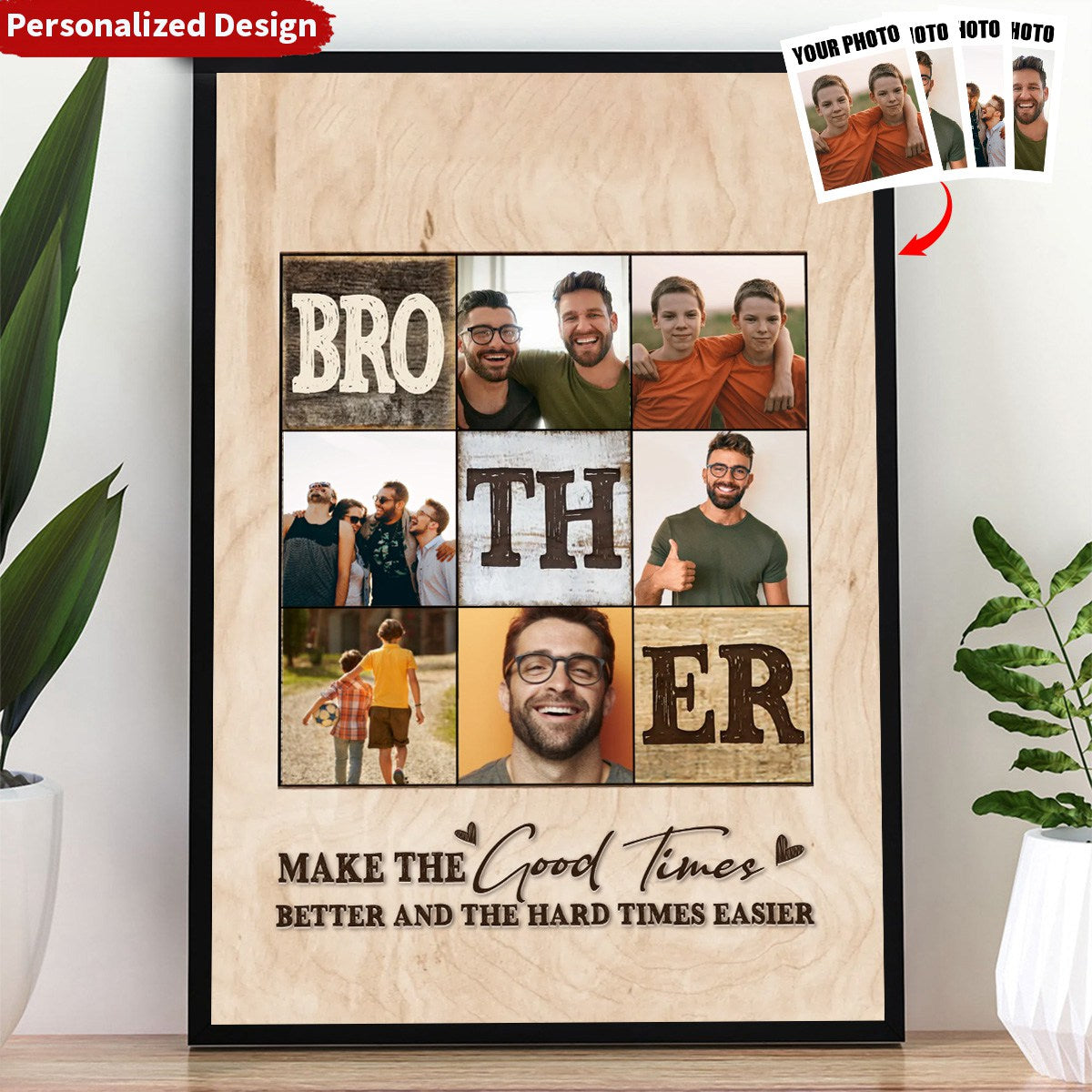 Personalized Brother Photo Canvas - The Best Father’s Day Photo Gift