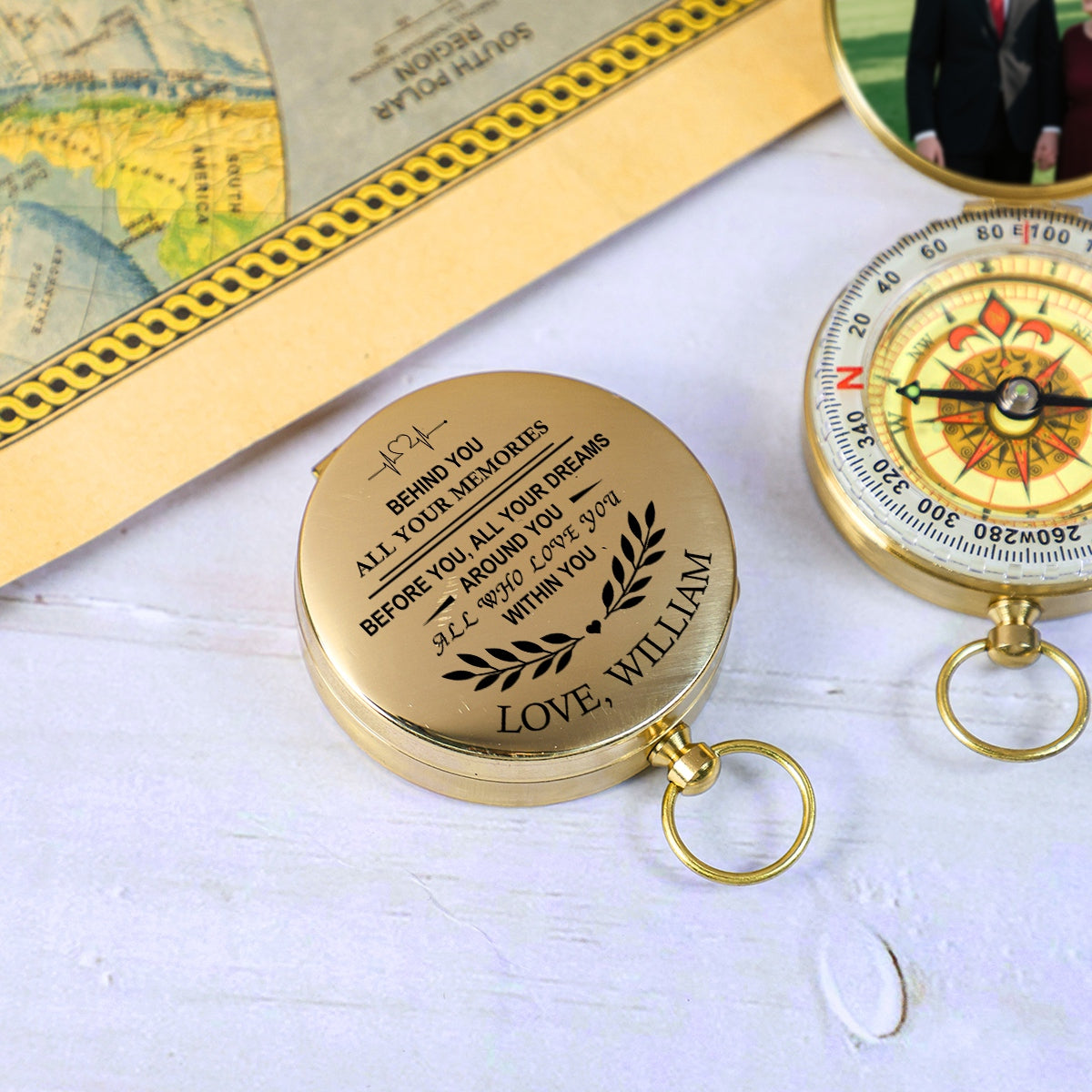 Custom Photo Within You, All You Need - Personalized Compass