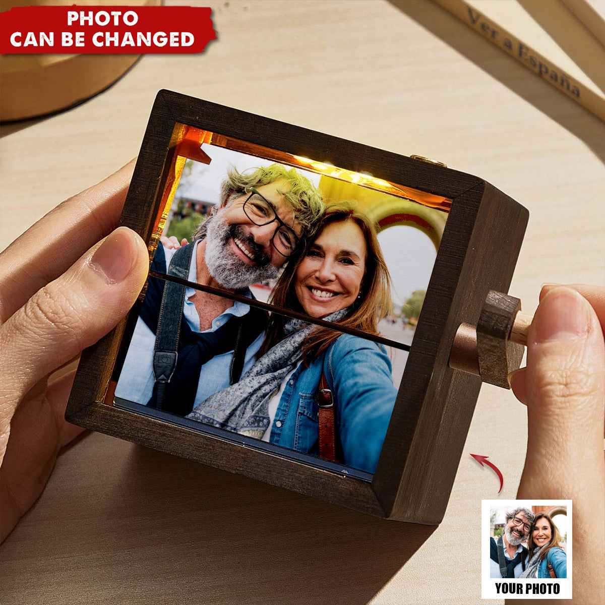 Personalized Animation Machine Mechanical Hand-cranked Photo Frame Flipbook Box Album