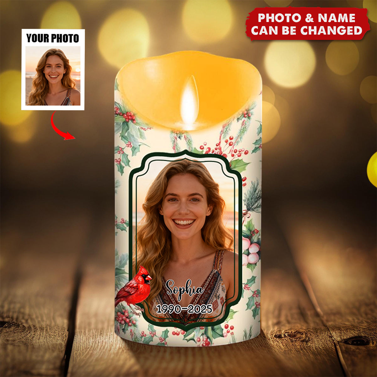 Love In Heaven - Personalized Custom LED Candle