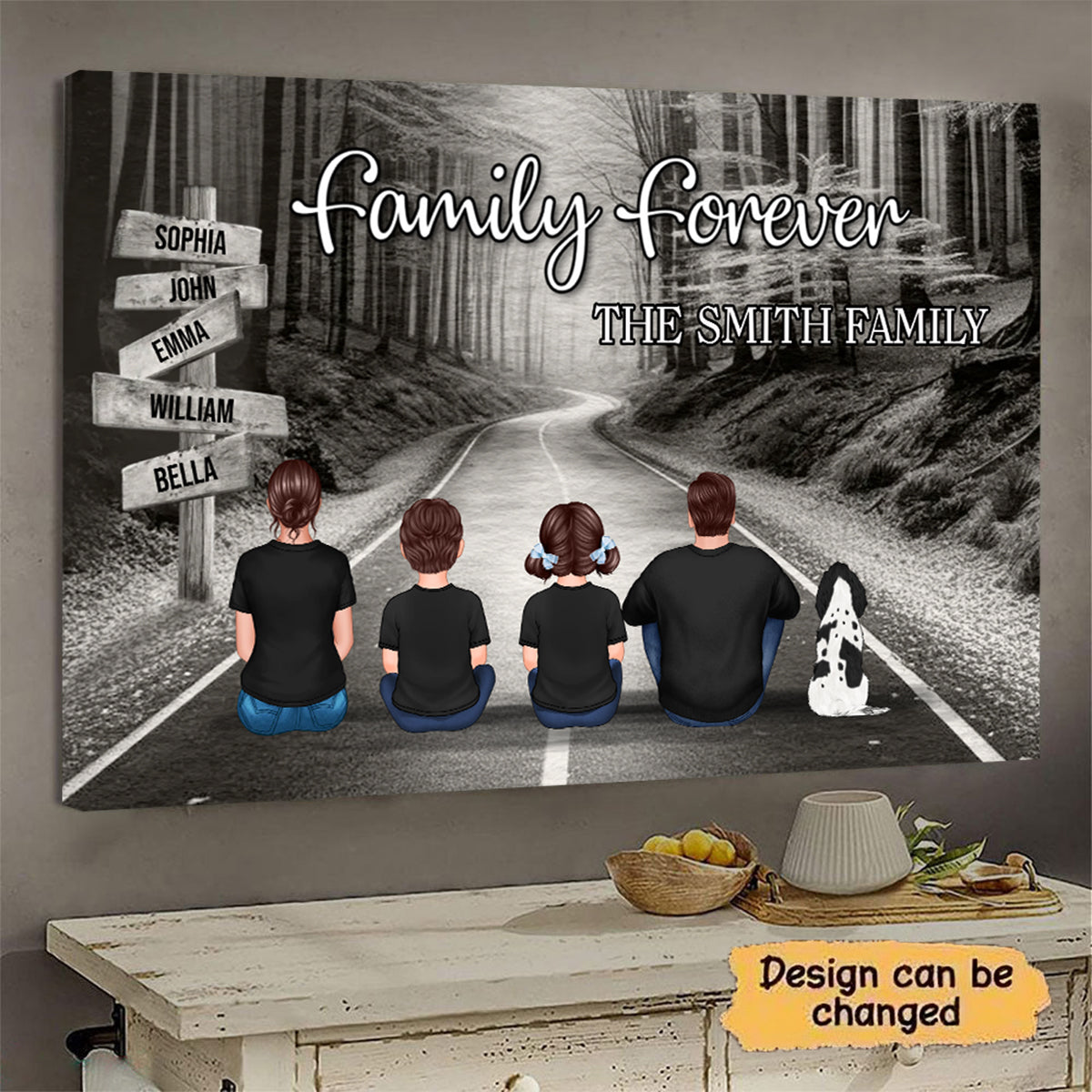 Family Road Personalized Poster, Mother's Day Gift, Father's Day Gift