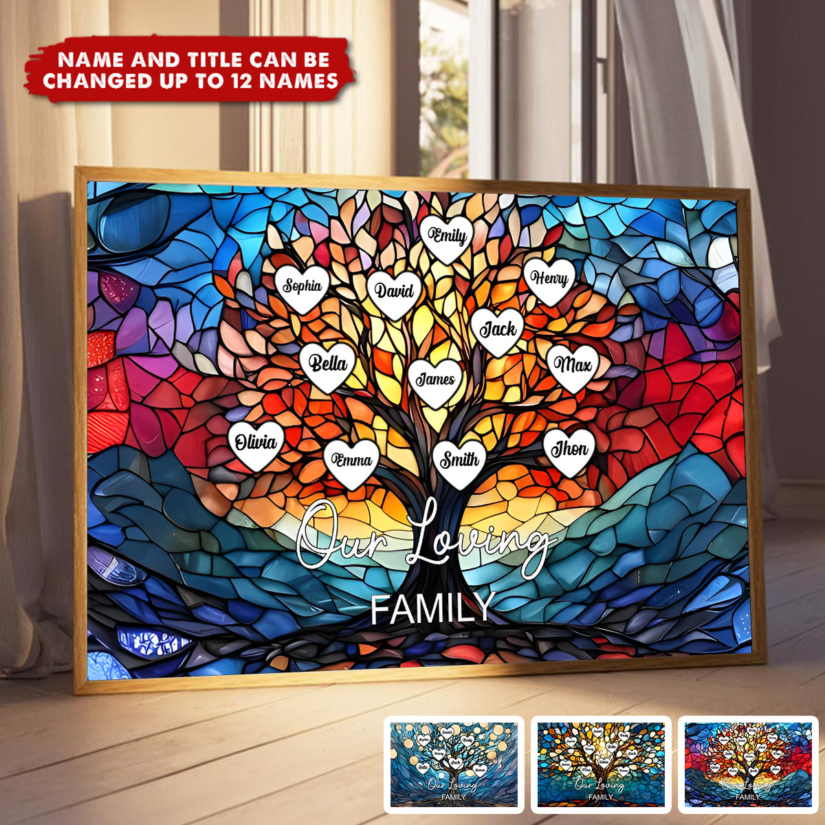 Personalized Family Life Tree Poster Home Decor