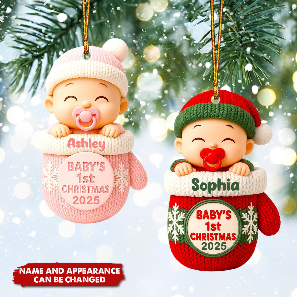 Baby First Christmas - Personalized Christmas Acrylic Ornament