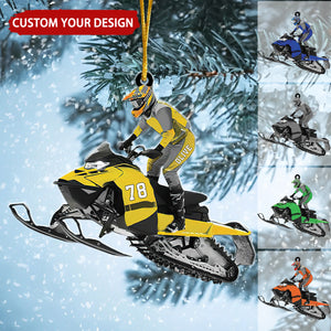 Snowmobile Personalized Christmas Ornament, Gift For Snowmobile Lovers