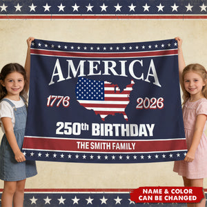 America 250 Birthday 1776-2026 Double-Sided Flag
