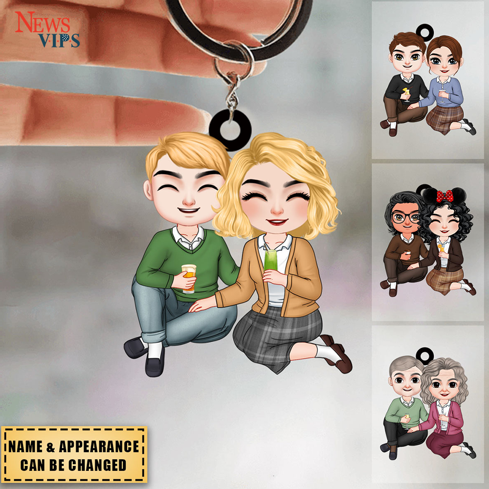 Gift For Couple - Personalized Keychain - Couple Keychain - Couple Gift