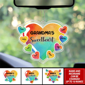 Grandma's Sweetheart With Grandchildren - Personalized Grandma Ornament