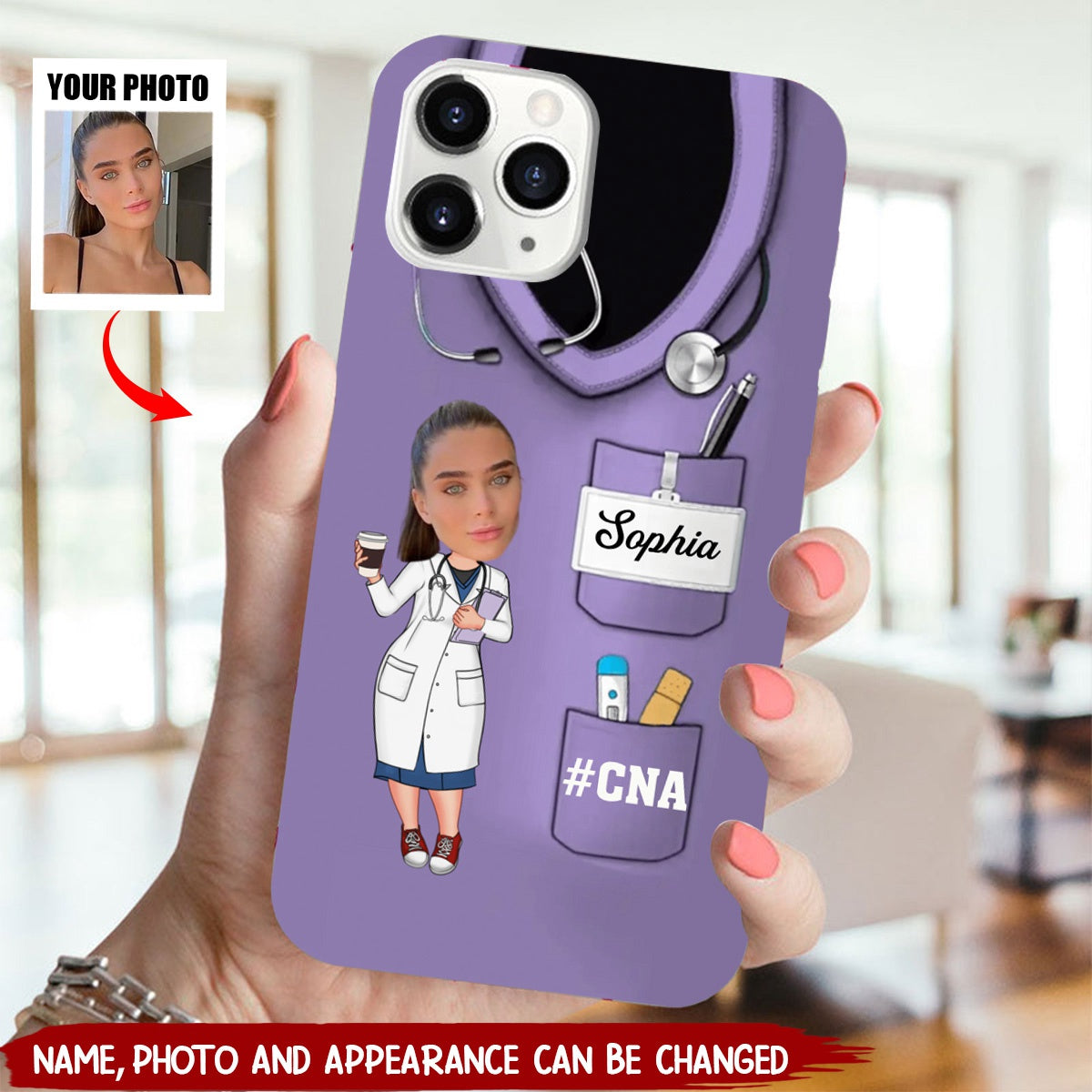 Custom Photo Nurse Life Pretty Doll Nurse Phone Case