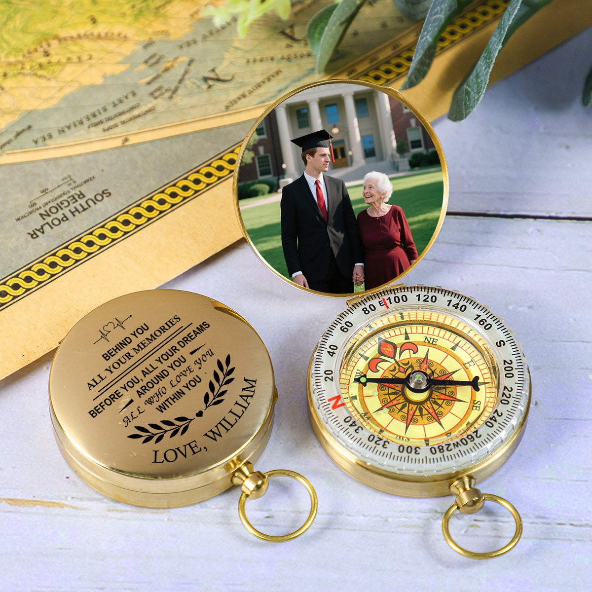 Custom Photo Within You, All You Need - Personalized Compass