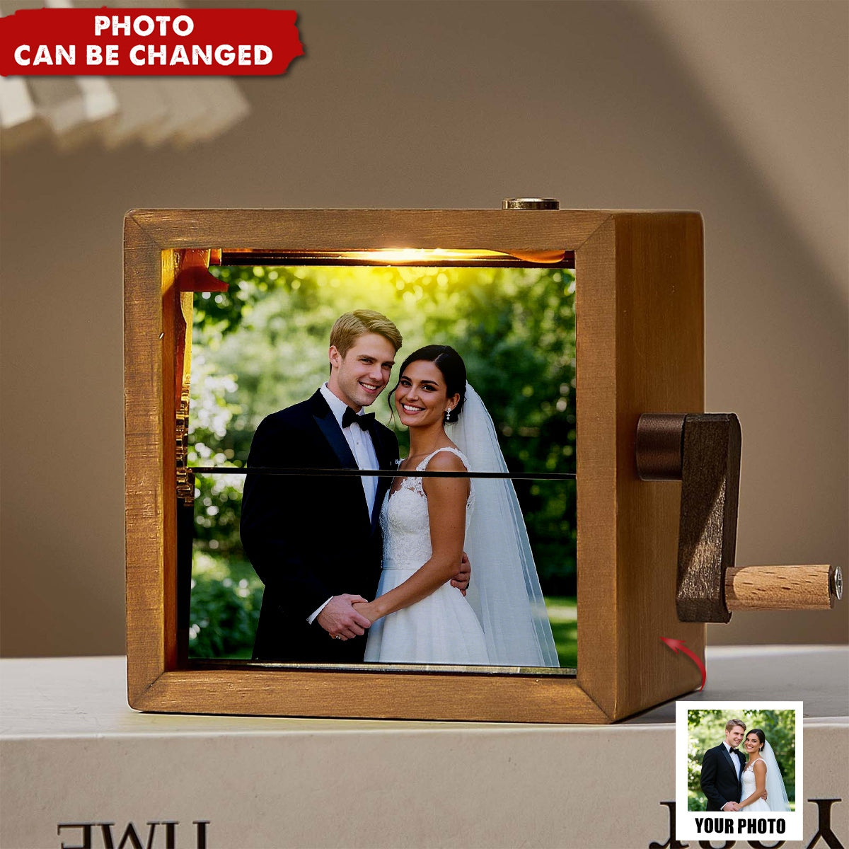Personalized Animation Machine Mechanical Hand-cranked Photo Frame Flipbook Box Album