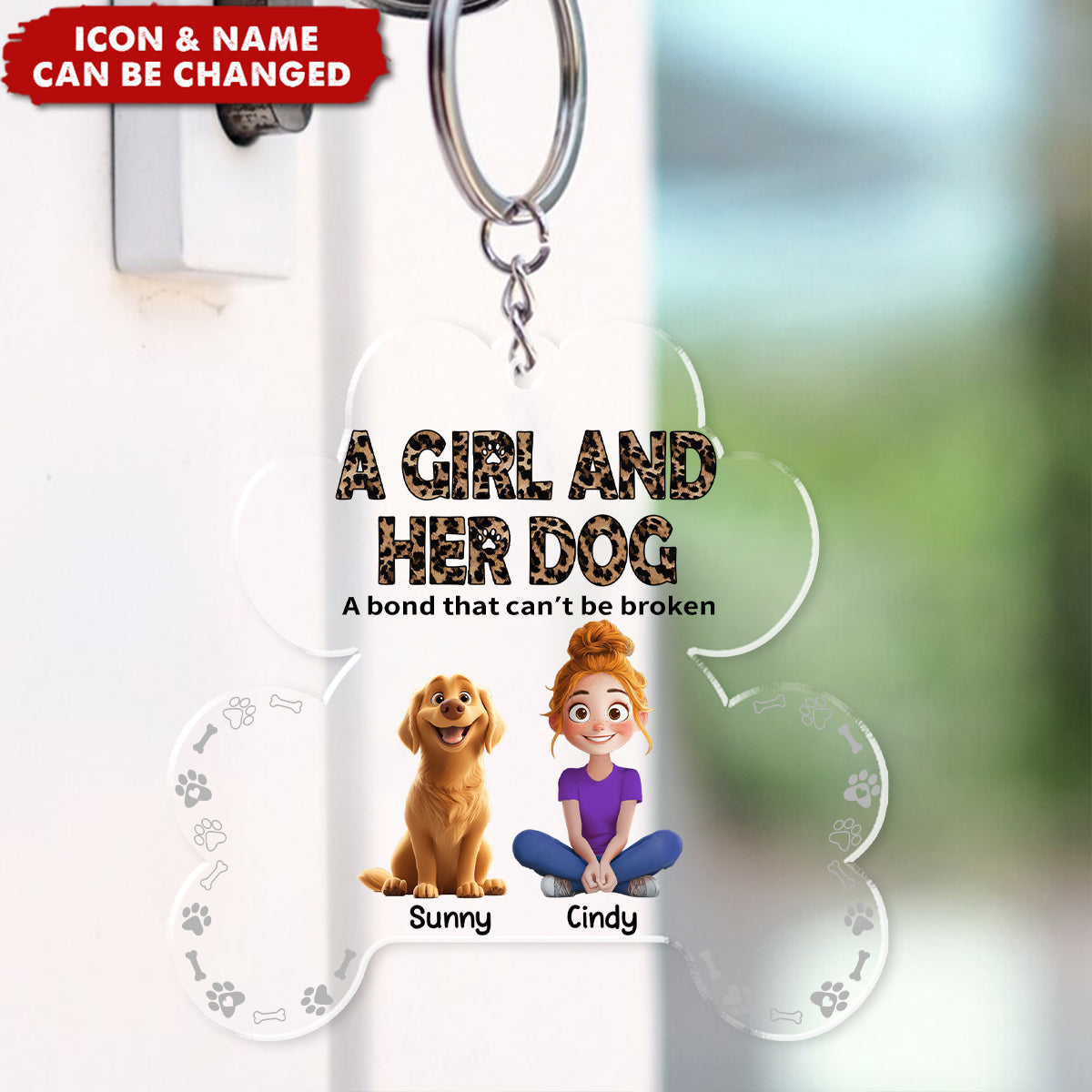 A Girl & Her Dogs Has Unbreakable Bond - Personalized Keychain - Gift For Pet Owners