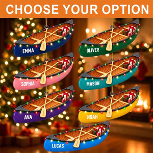 Personalized Canoe Acrylic Ornament - Gift For Canoe Lovers & Water Sports Fans