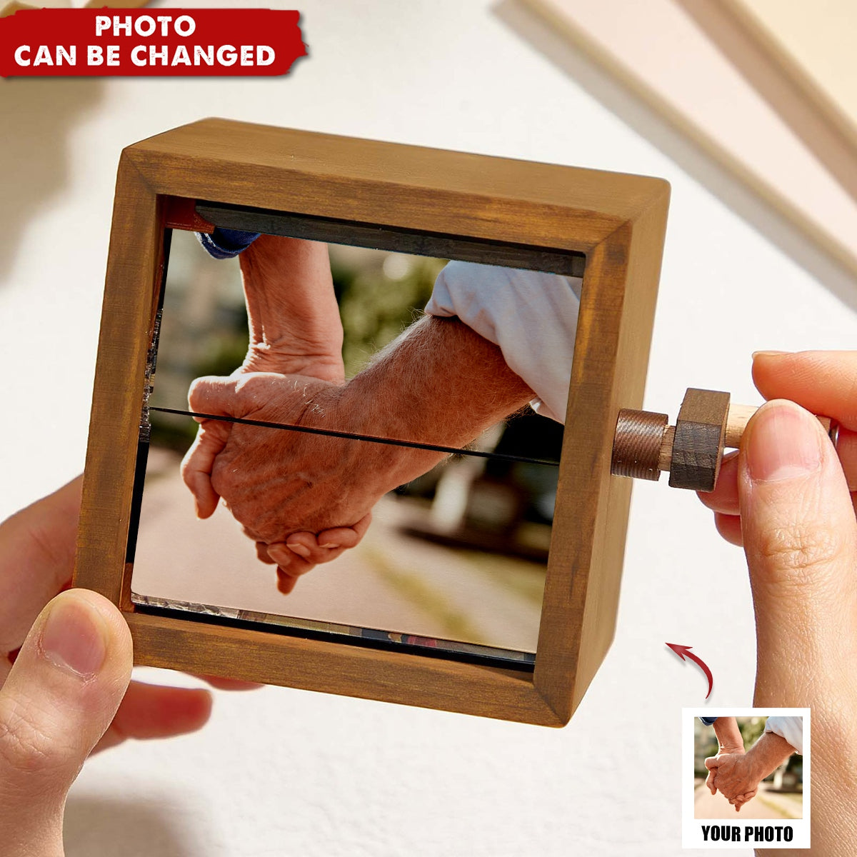 Personalized Animation Machine Mechanical Hand-cranked Photo Frame Flipbook Box Album