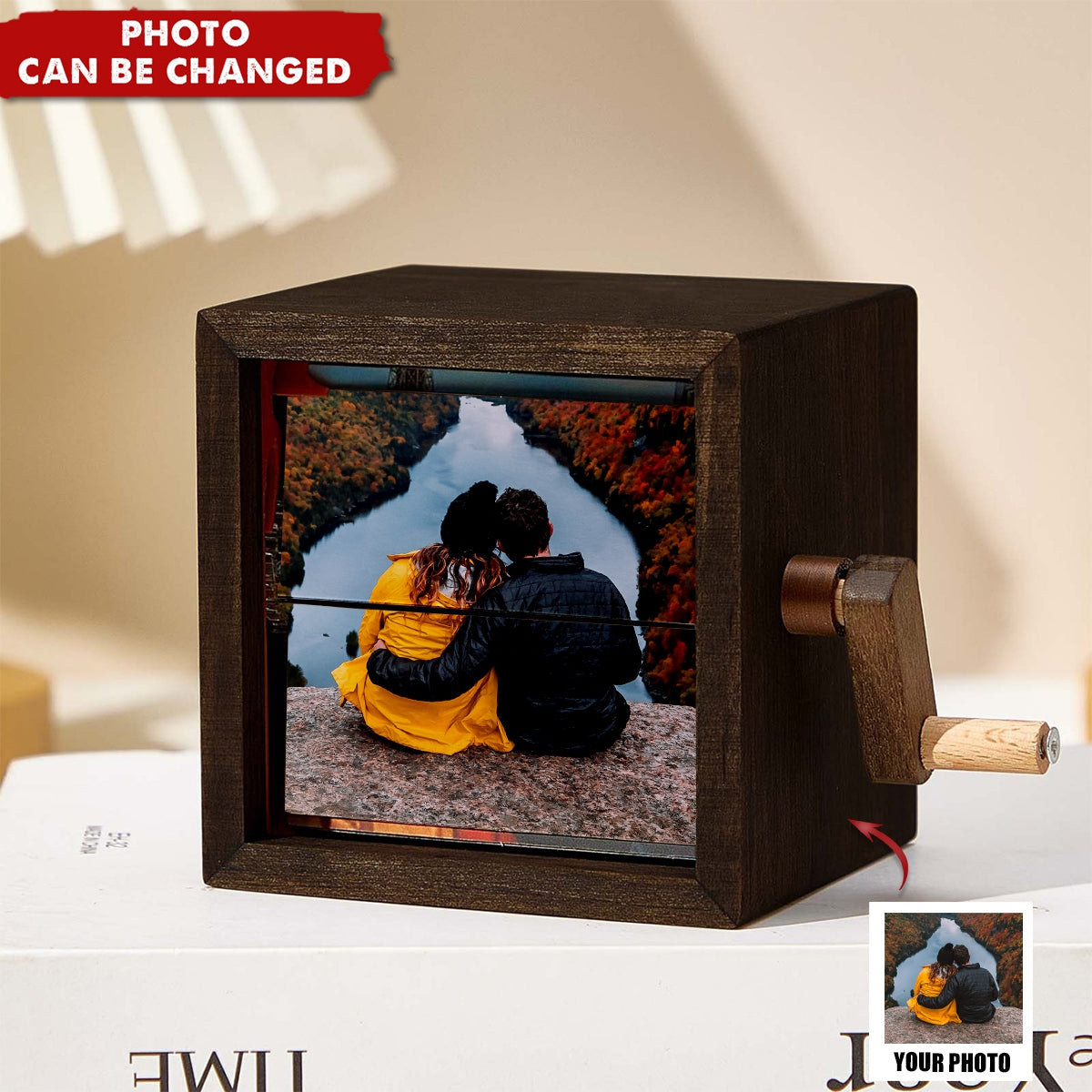 Personalized Animation Machine Mechanical Hand-cranked Photo Frame Flipbook Box Album