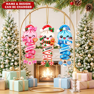 Cute Dumpling Kids Character - Personalized Acrylic Ornament - Christmas Gift for Daughter, Son, Kids