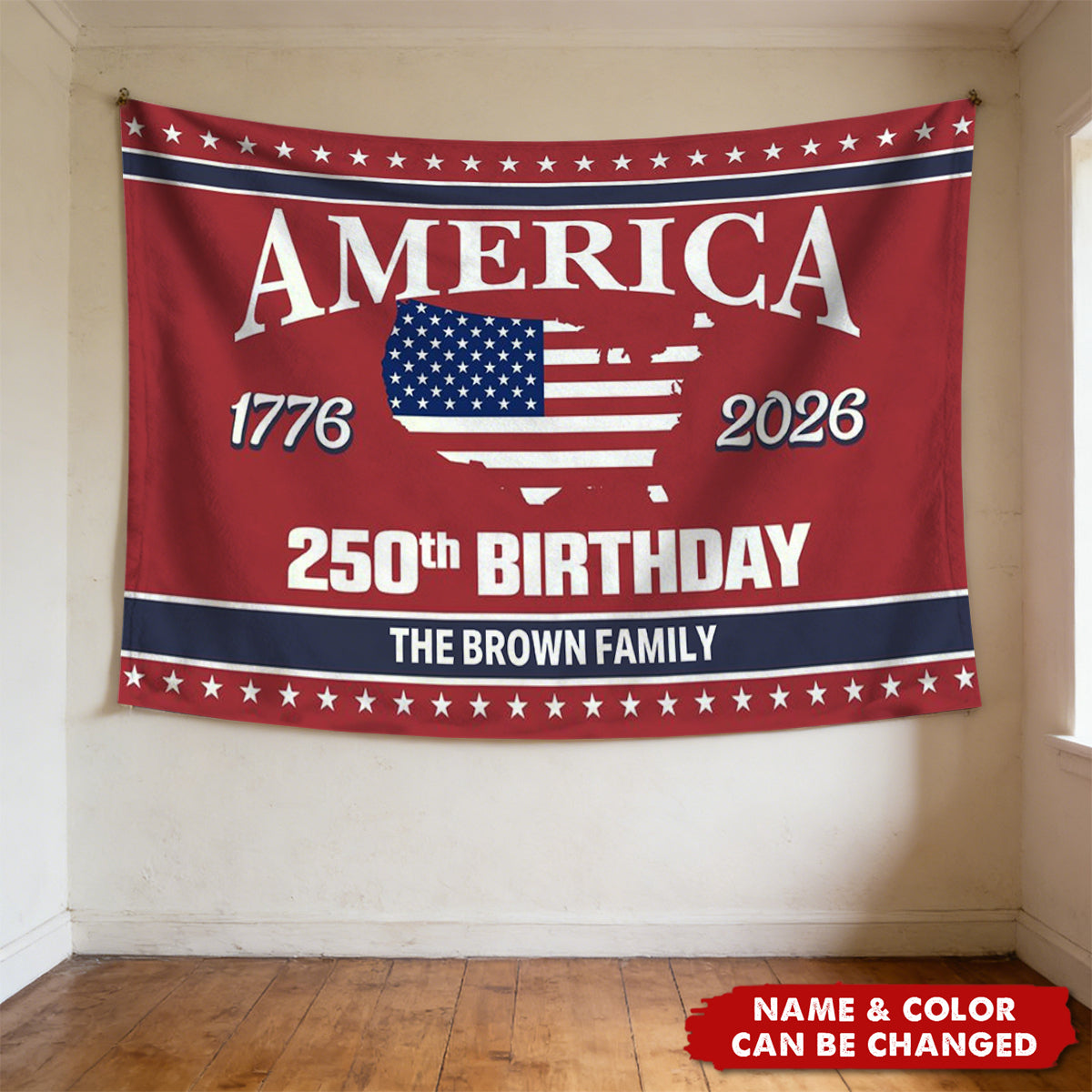 America 250 Birthday 1776-2026 Double-Sided Flag