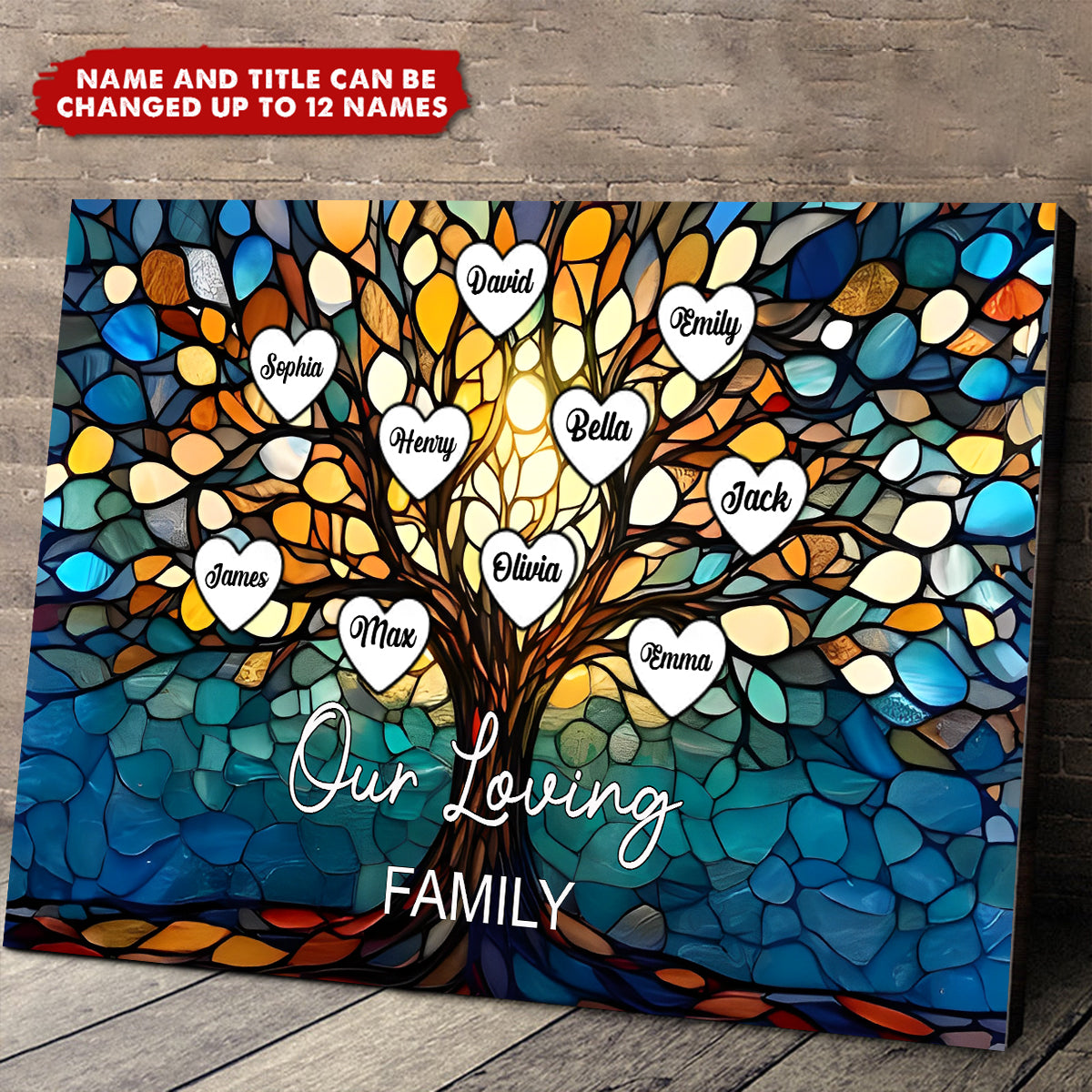 Personalized Family Life Tree Poster Home Decor