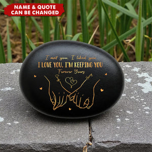Hand In Hand, Come What May Personalized Printed Rock - Anniversary Wedding Gifts