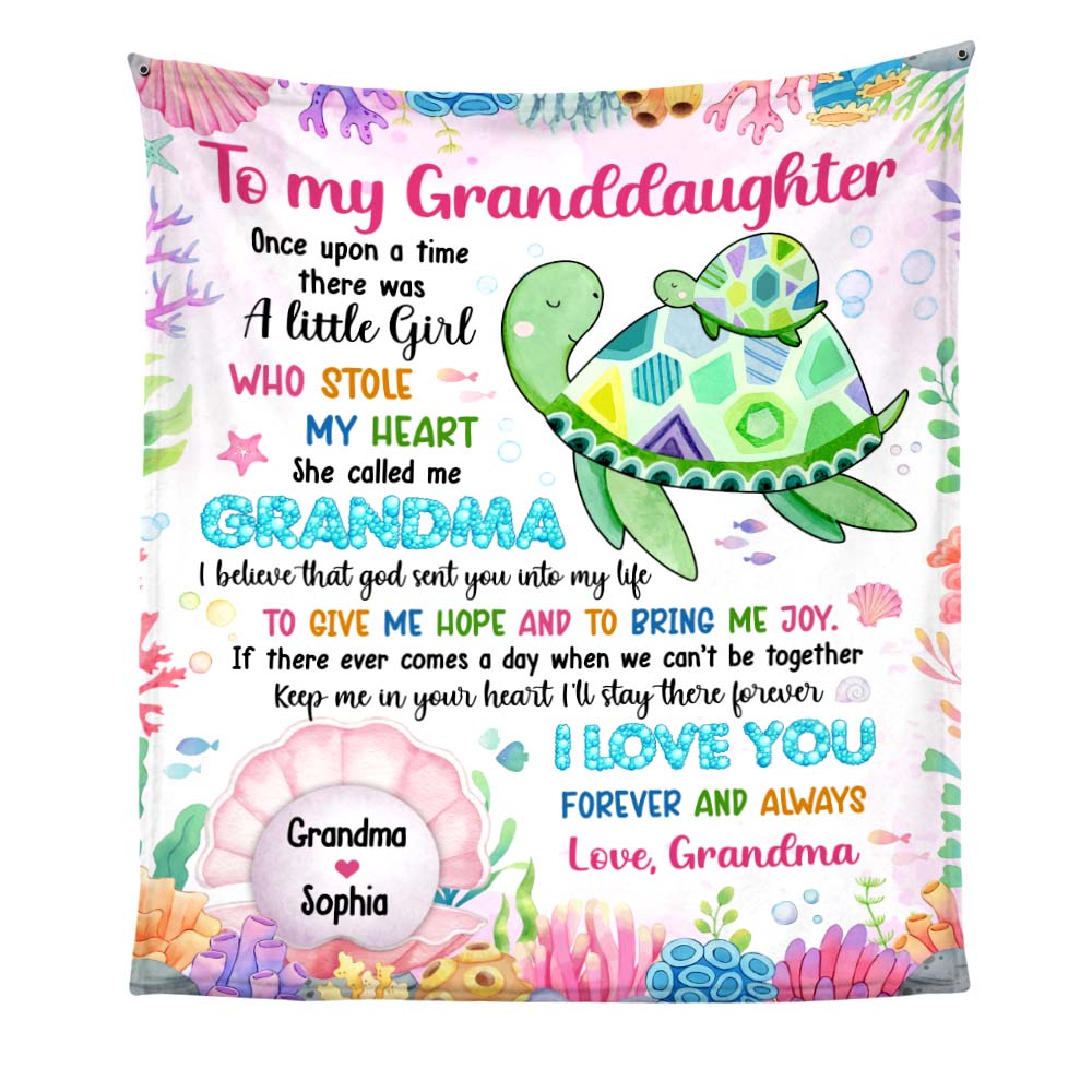 Gift For Daughter Granddaughter She Called Me Grandma Mom Blanket