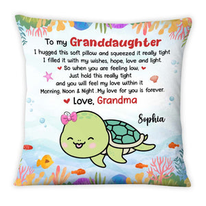 Gift For Daughter Granddaughter My Love For You Is Forever Turtle Pillow