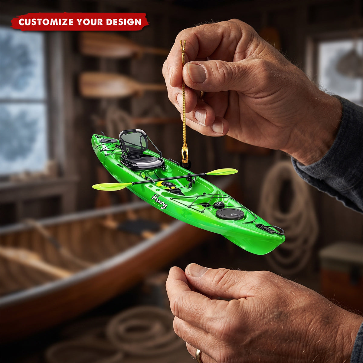 Personalized Kayak Christmas Ornament 2026, Gift For Water Sports Lovers, Nautical Decor