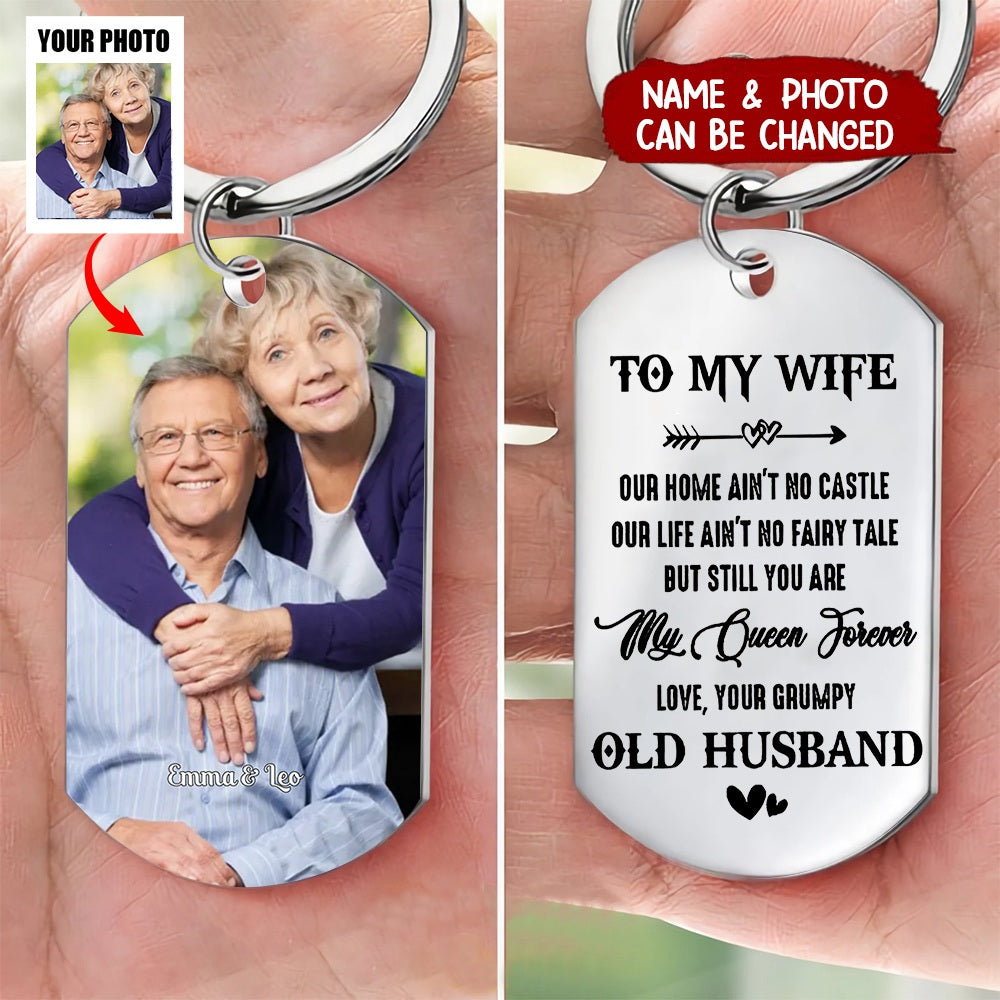 You Are My Queen Forever - Upload Image, Gift For Couples - Personalized Keychain