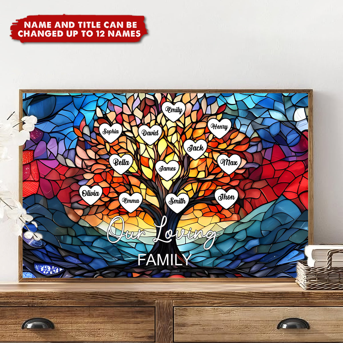 Personalized Family Life Tree Poster Home Decor