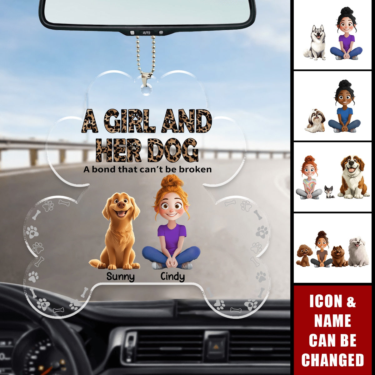 A Girl & Her Dogs Has Unbreakable Bond - Personalized Ornament - Gift For Pet Owners