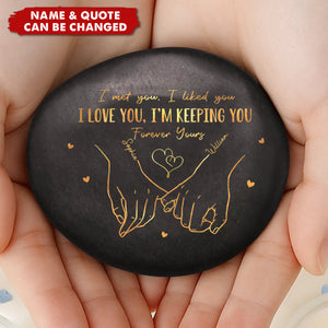 Hand In Hand, Come What May Personalized Printed Rock - Anniversary Wedding Gifts