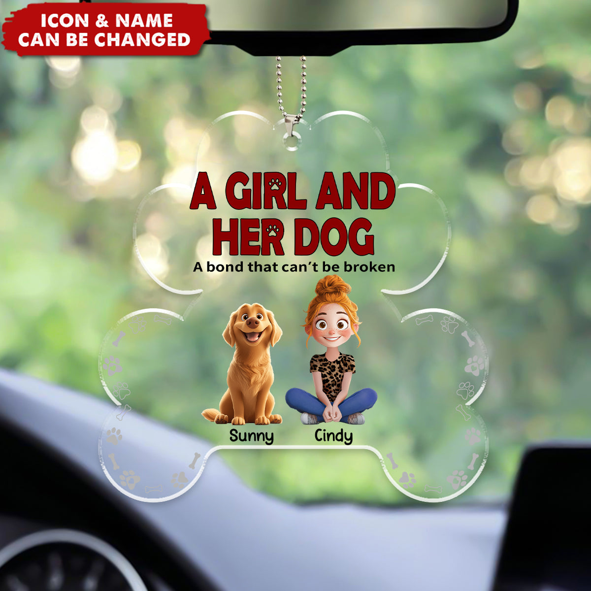 A Girl & Her Dogs Has Unbreakable Bond - Personalized Ornament - Gift For Pet Owners