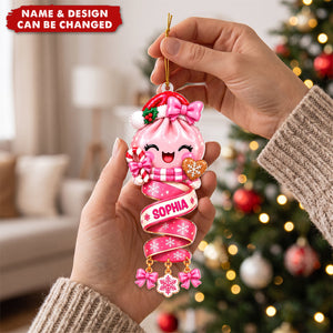 Cute Dumpling Kids Character - Personalized Acrylic Ornament - Christmas Gift for Daughter, Son, Kids