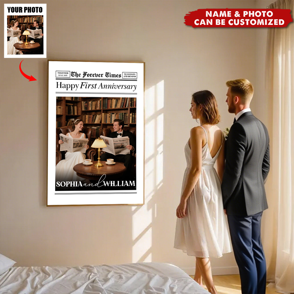 The Anniversary Times For Couples - Personalized Photo Poster