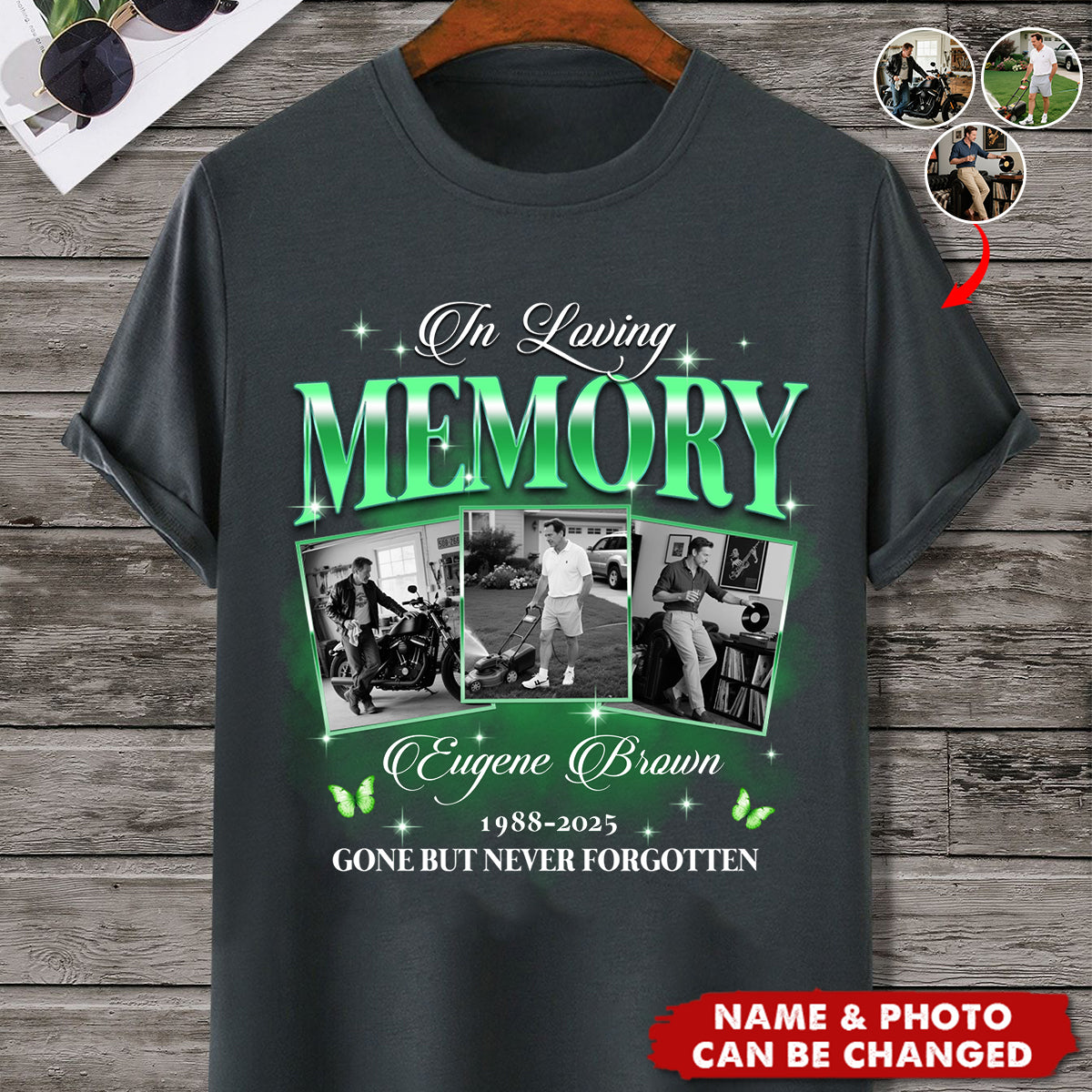 Custom Photo In Loving Memory Sympathy Gift Loss Of Loved One-Memorial Shirt
