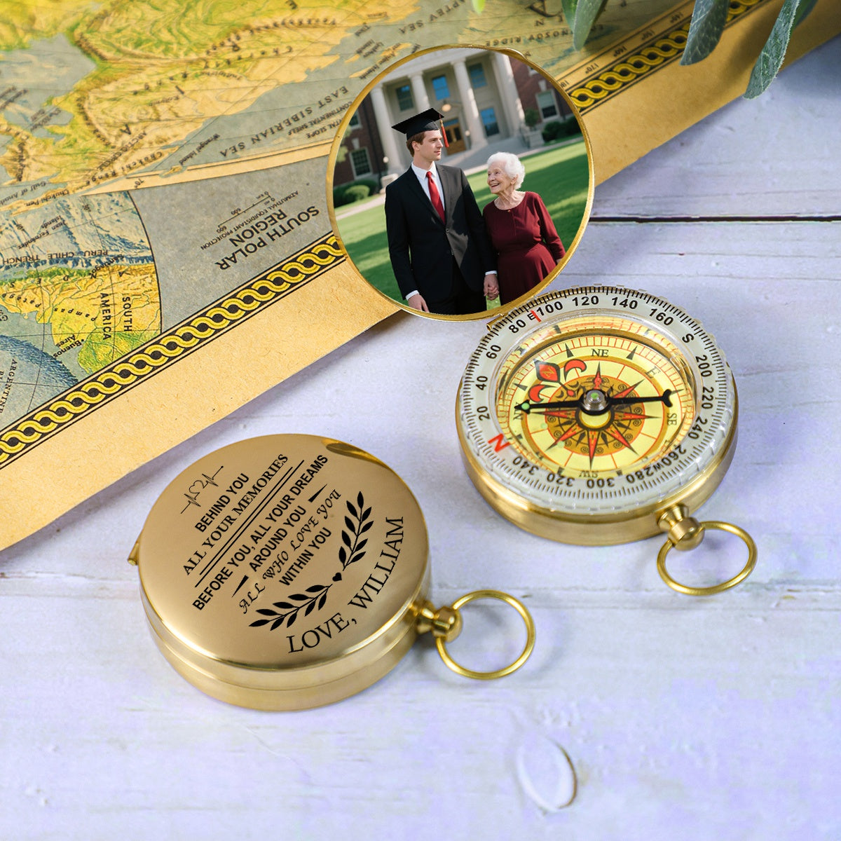 Custom Photo Within You, All You Need - Personalized Compass