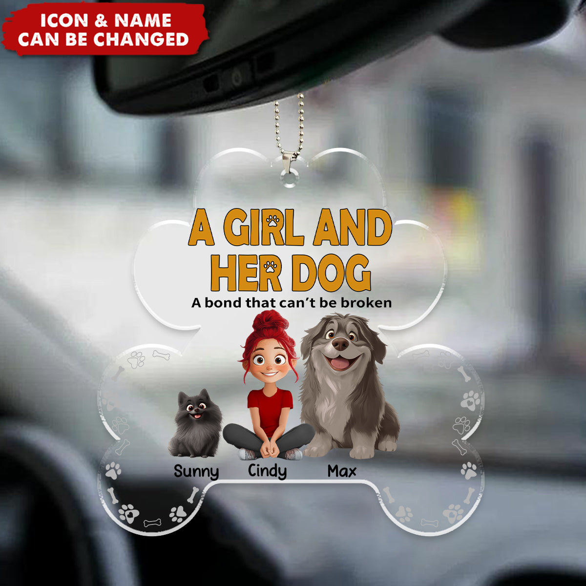 A Girl & Her Dogs Has Unbreakable Bond - Personalized Ornament - Gift For Pet Owners