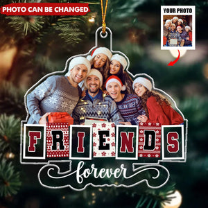 Custom Photo Bestie Forever - Personalized Acrylic Ornament