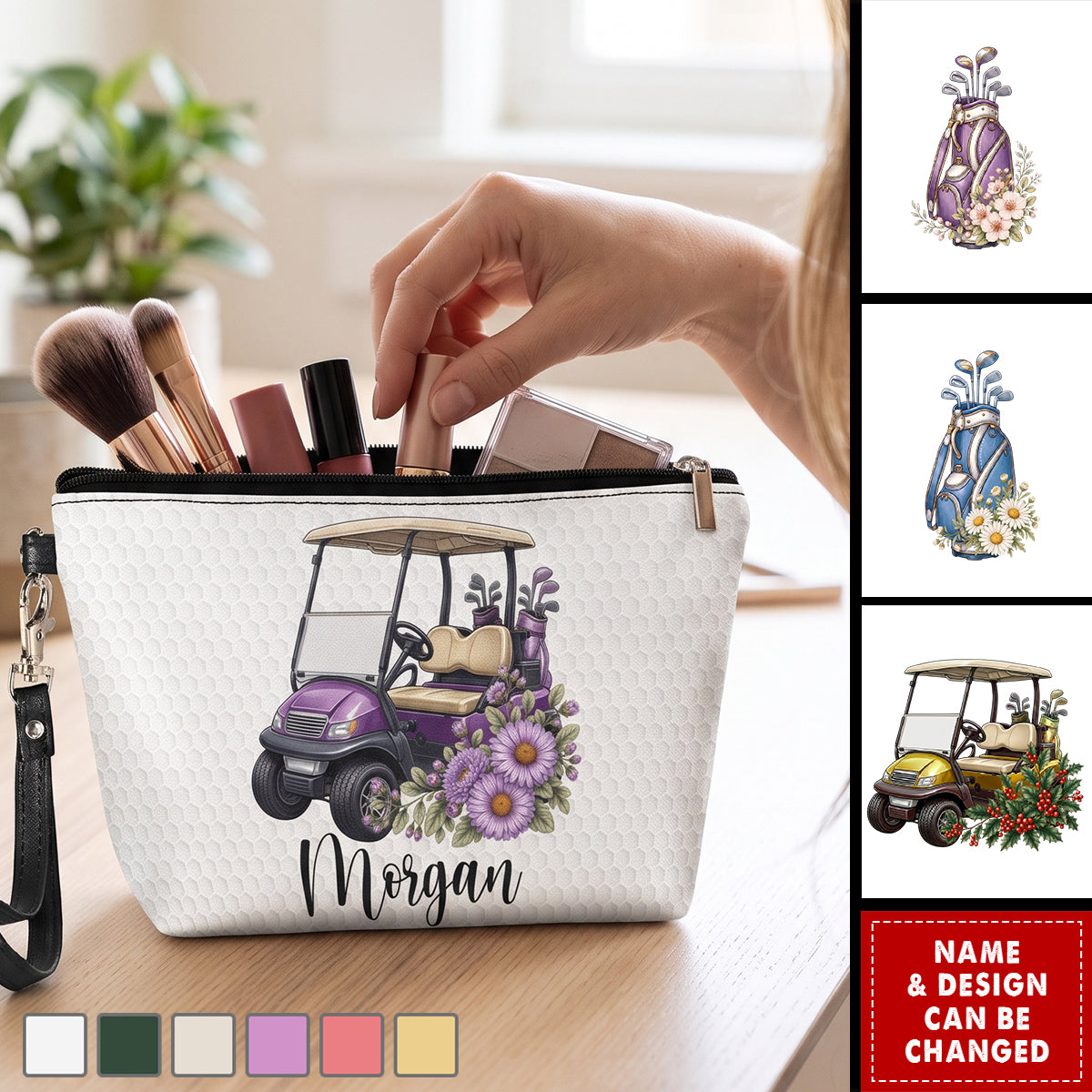 Custom Name, Girls Golf, Golf Pouch, Gift For Golf Lover, Golf Player - Personalized Bag