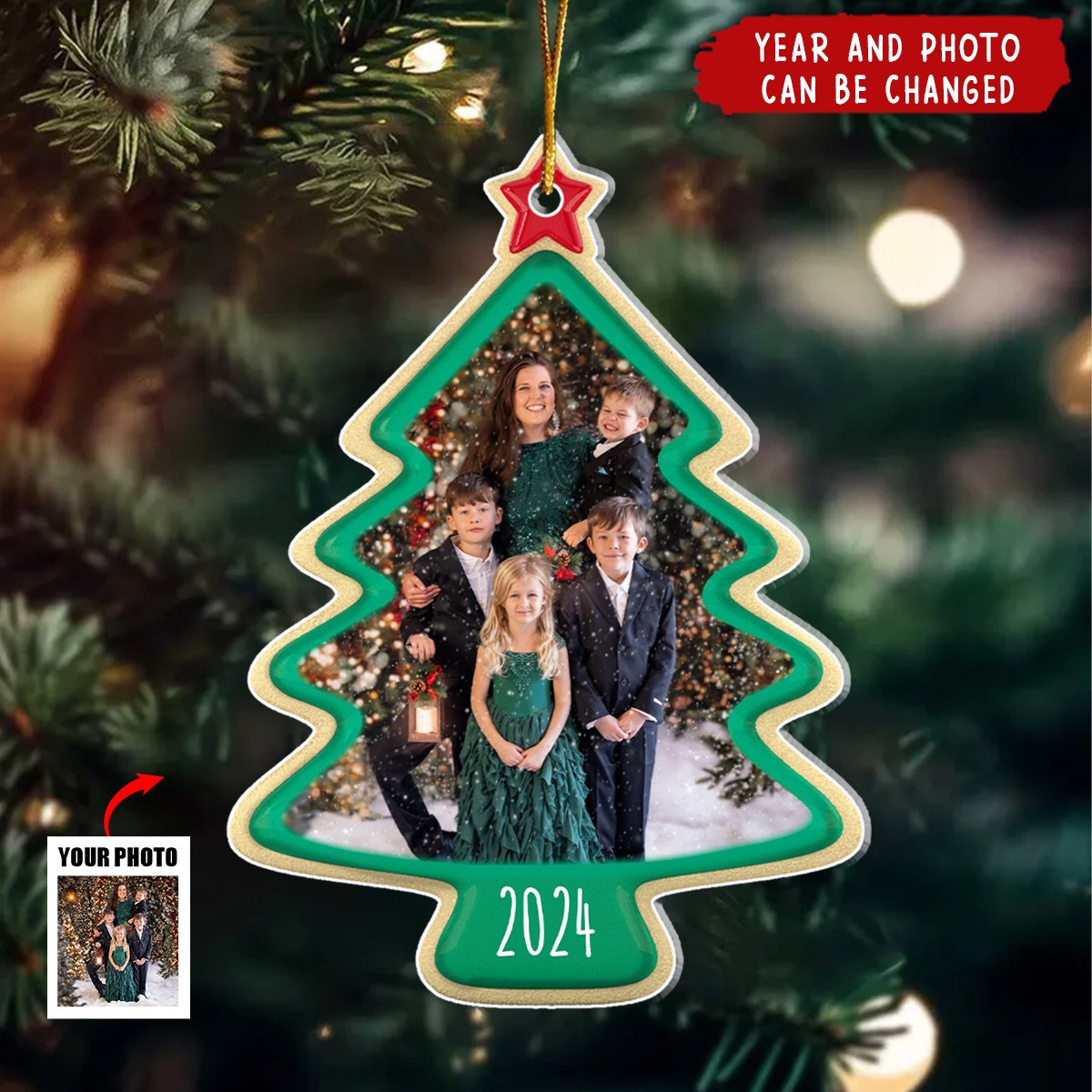 Sweet Memories Sugar Cookie Tree Personalized Photo Ornament