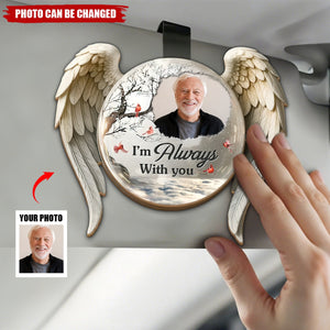 Never Truly Gone - Personalized Custom Car Visor Clip, Gift For Loss Of Mom, Dad