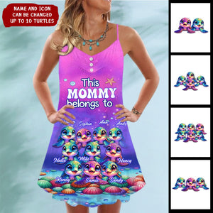 This Grandma belongs to Colorful Turtle Personalized Summer Dress