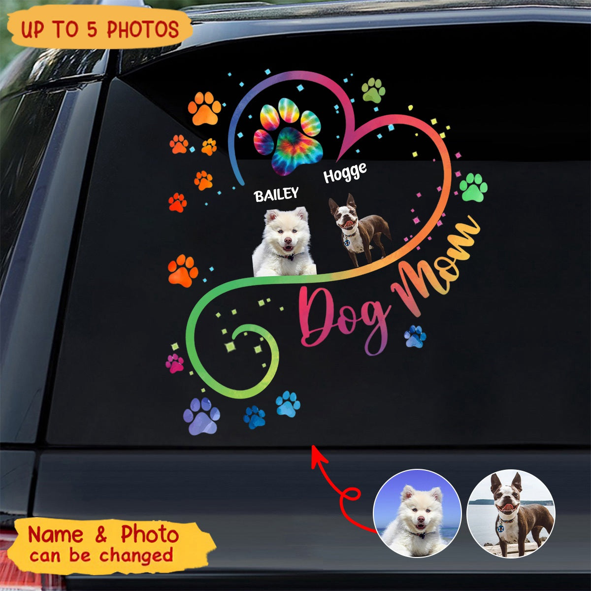 Custom Photo Dog - Gift For Dog Lovers - Personalized Decor Decal