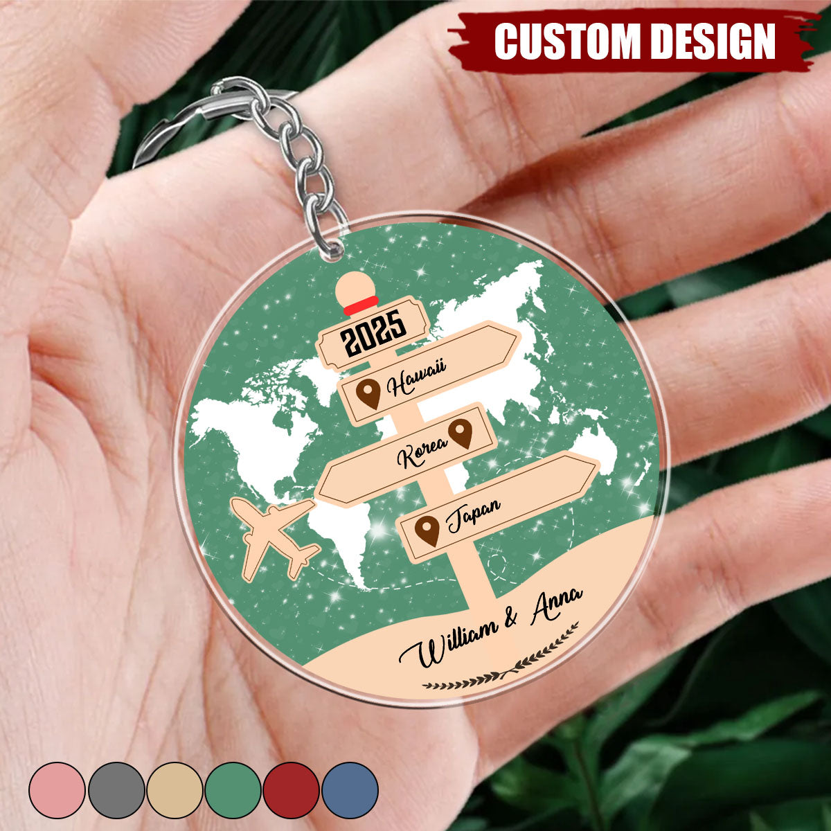 Personalized Gift Travel Adventure Together Keychain