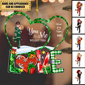 You & Me We Got This Couple Portrait, Firefighter, Nurse, Police Officer, Military, Chef, EMS, Flight, Teacher Personalized Acrylic Ornament