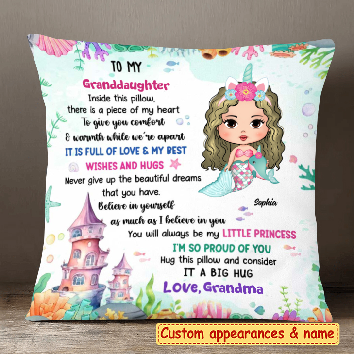 Gift For Granddaughter My Little Princess Hug This Pillow