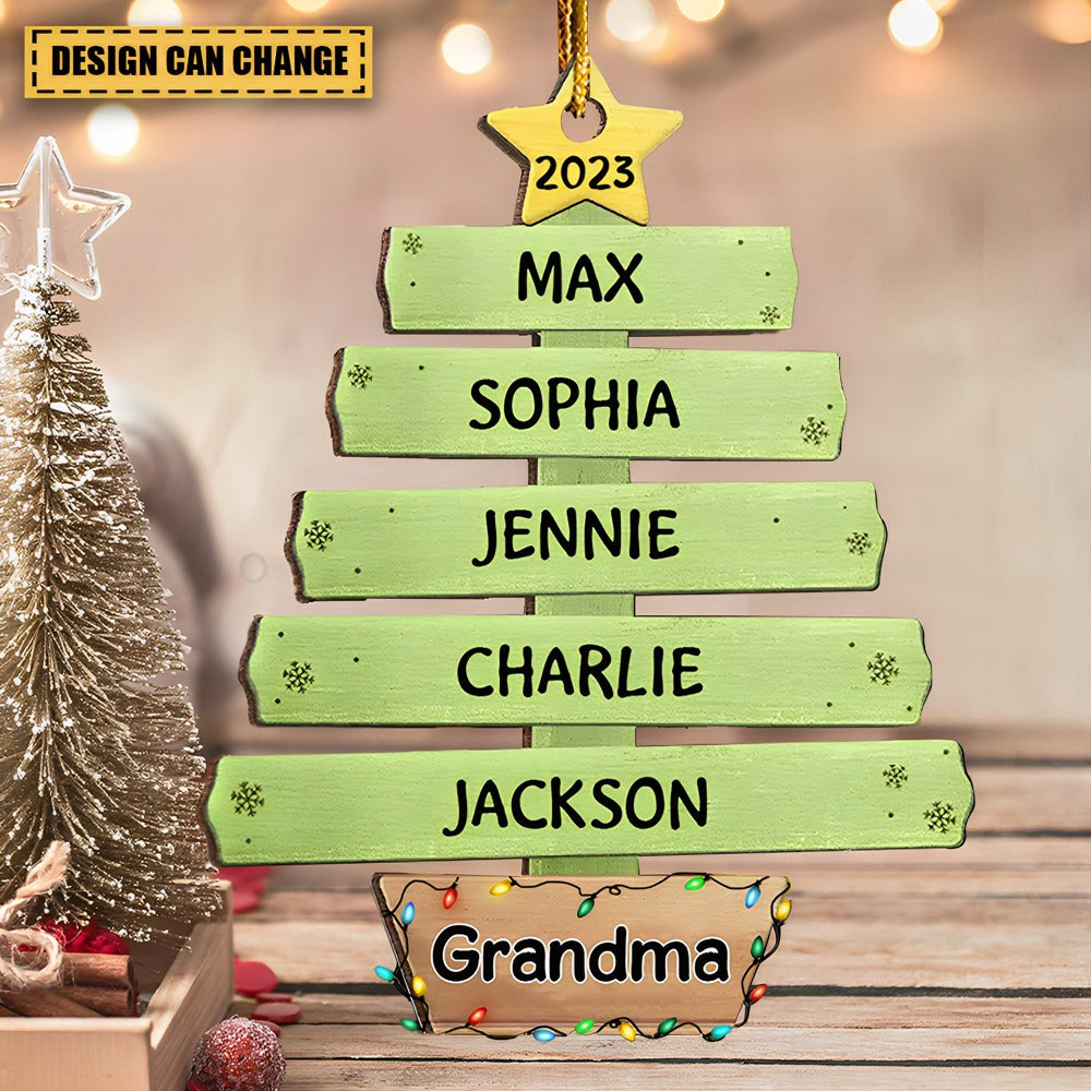 Family Is Everything - Personalized Custom Ornament Acrylic Custom Shaped Christmas - Gift For Family Members Grandma Mom