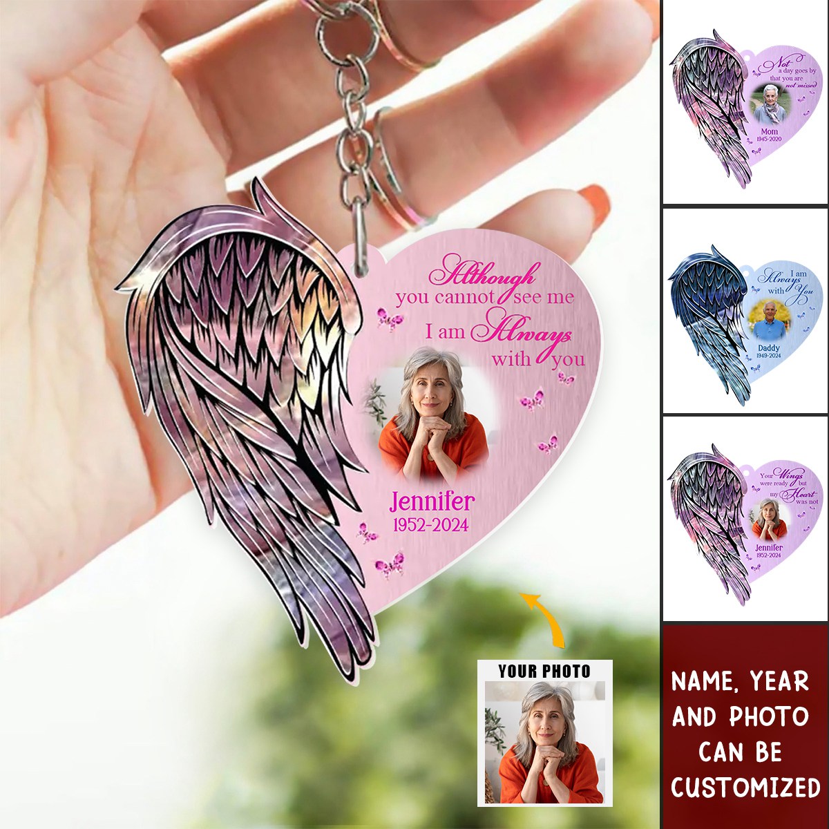 Not A Day Goes By That You Are Not Missed - Personalized Memorial Acrylic Keychain