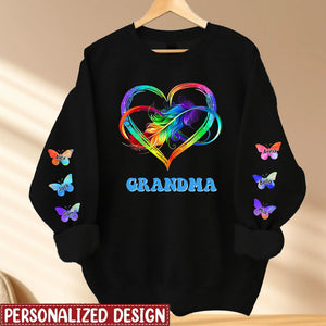 Customized Grandma Mom Butterflies Infinite Love Mothers Day Birthday Family Gift Sweatshirt 3d