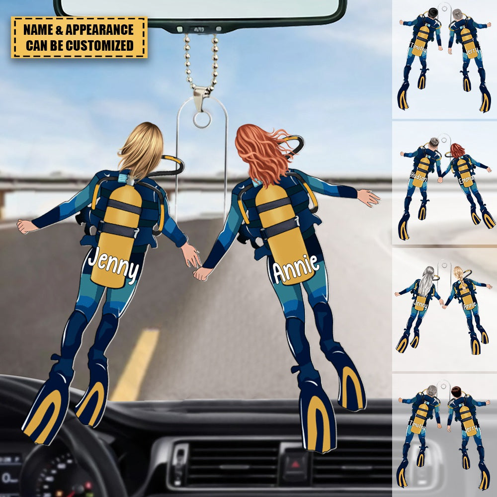 Dive Buddies For Life Personalized Acrylic Ornament, Gift For Scuba Diving Lovers Couples