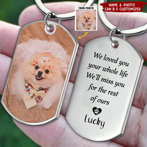 I Will Carry You With Me Until I See You Again - Pet Memorial Keychain